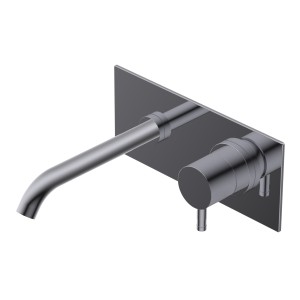 DURCHMESSER 35 EINBAU-WASCHBECKENMISCHER MIT LANGER PLATTE CHROM - AUSSENTEIL