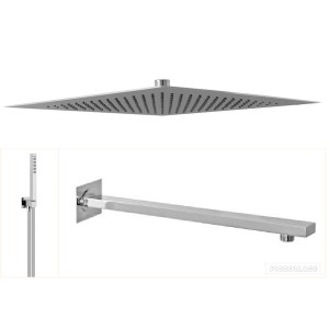 TECHNO KIT SOFFIONE DOCCIA SLIM 250X250MM MIT DUSCHSET QUADRO