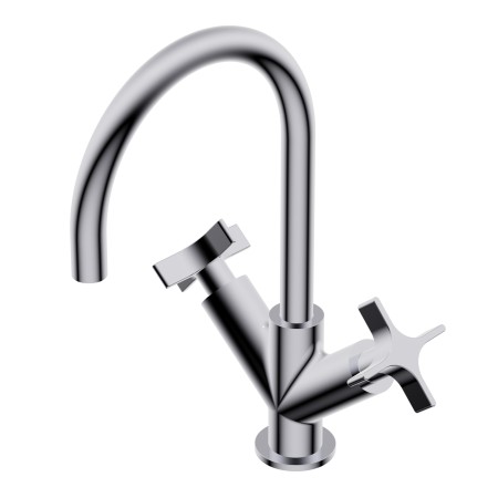 DiIAMETRO35 CROSS MISCHBATTERIE FÜR WASCHBECKEN CHROM