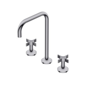 DiIAMETRO35 CROSS GRUPPE MIT DREI LÖCHERN FÜR WASCHBECKEN C.QUADRA CHROM