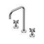 DiIAMETRO35 CROSS GRUPPE MIT DREI LÖCHERN FÜR WASCHBECKEN C.QUADRA CHROM