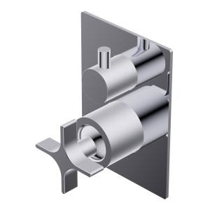 DIAMETRO35 CROSS EINBAUMISCHER FÜR WANNE/DUSCHE CHROM