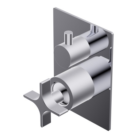 DIAMETRO35 CROSS EINBAUMISCHER FÜR WANNE/DUSCHE CHROM