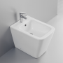 Ailin SET Vase und Bidet FILO Wand Ohne Rand Sitz Soft Close BIANCO LUCIDO
