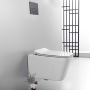 Ailin Set Vaso E Bidet Sospeso Senza Brida Sedile Soft Close Bianco Lucido