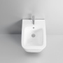 Ailin Set Vaso E Bidet Sospeso Senza Brida Sedile Soft Close Bianco Lucido