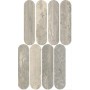 MYSTONE TRAVERTINO SILVER MOSAICO OVALE 20X36.5