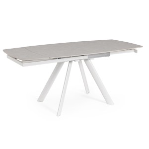 AUSZIEHBARER TISCH RAILI WEISS/GRAU C 119.5/180X85