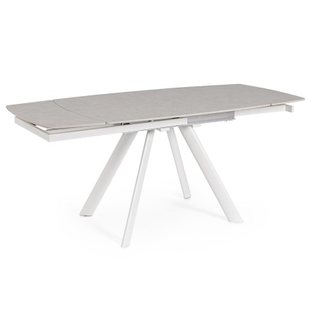 AUSZIEHBARER TISCH RAILI WEISS/GRAU C 119.5/180X85