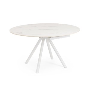 AUSZIEHBARER TISCH RAUNI WEISS/WEISS D87/135