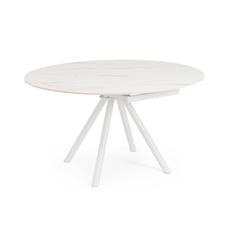 AUSZIEHBARER TISCH RAUNI WEISS/WEISS D87/135