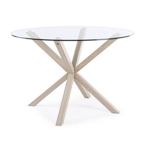 TISCH MAY RUNDE NATURHOLZBEINE D114