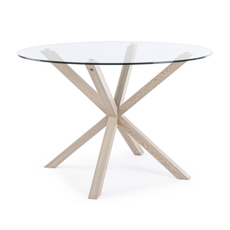 TISCH MAY RUNDE NATURHOLZBEINE D114