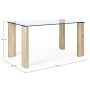 TISCH NEW ARLEY NATURE L140X80