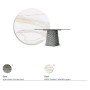 TISCH ATRIUM KERAMIK ROUND - BASIS FUME' PIANO AUS KERAMIK-MARMOR ALABASTRO Ø 140xh73,5