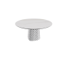 TISCH ATRIUM KERAMIK ROUND - BASIS FUME' PIANO AUS KERAMIK-MARMOR ALABASTRO Ø 140xh73,5