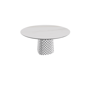 TISCH ATRIUM KERAMIK ROUND - BASIS FUME' PIANO AUS KERAMIK-MARMOR ALABASTRO Ø 140xh73,5