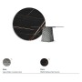 TISCH ATRIUM KERAMIK ROUND - FUME' BASIS PIANO AUS GLÄNZENDEM KERAMIKMARMO SAHARA NOIR Ø 140xh73,5