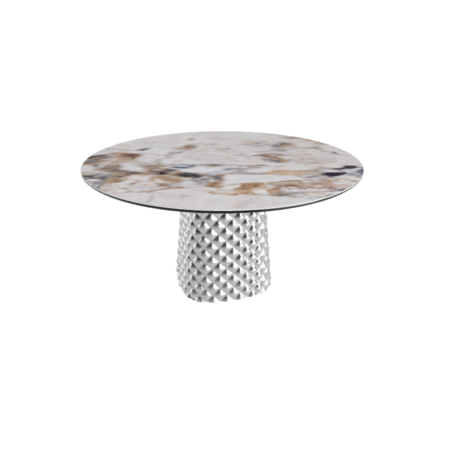 TISCH ATRIUM KERAMIK ROUND - FUME' BASIS PIANO AUS KERAMIK MARMO MAKALU Ø 140xh73,5