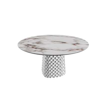 TISCH ATRIUM KERAMIK ROUND - BASIS FUME' PIANO AUS KERAMIK MARMO BRECCIA Ø 140xh73,5