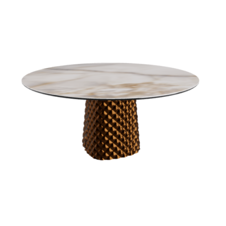 TISCH ATRIUM KERAMIK ROUND - BRONZE PIANO AUS KERAMIKMARMOR ALABASTER Ø 158xh73,5