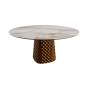 TISCH ATRIUM KERAMIK ROUND - BRONZE PIANO AUS KERAMIKMARMOR ALABASTER Ø 158xh73,5