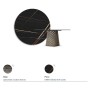 TISCH ATRIUM KERAMIK ROUND - BRONZE PIANO AUS MARMO KERAMIK SAHARA NOIR GLÄNZEND Ø 158xh73,5