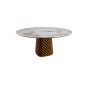 TISCH ATRIUM KERAMIK ROUND - BRONZE PIANO AUS KERAMIKMARMOR BRECCIA Ø 158xh73,5