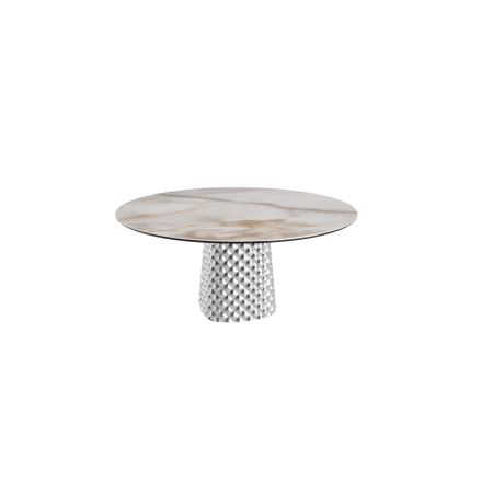 TISCH ATRIUM KERAMIK RUND - BASIS RAUCH PIANO AUS MARMO KERAMIK ALABASTER Ø 158xh73,5
