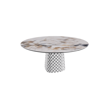 TISCH ATRIUM KERAMIK RUND - BASIS FUME' PIANO AUS KERAMIK MARMO MAKALU Ø 158xh73,5