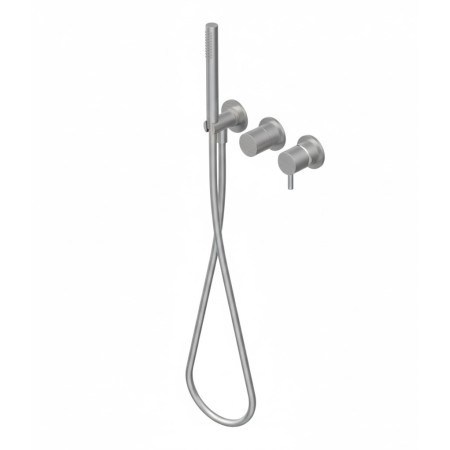 DIAMETRO35 S EINGEBAUTER EINHEBELMISCHER FÜR WANNE/DUSCHE AUS GEBÜRSTETEM EDELSTAHL - AUSSENTEIL