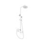 DUSCHSÄULE MIT MECHANISCHEM MISCHER UND RUNDER CHROM-HANDBRAUSE