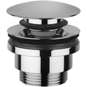 FISSORE.com PILETTA DI SCARICO UNIVERSALE CLIC-CLAC CROMATA TONDA S/TROPPO PIENO