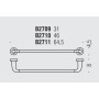 COLOMBO ACCESSORI BAGNO BASIC PORTA SALVIETTE DA 46CM