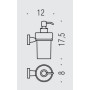 COLOMBO ACCESSORI BAGNO BASIC DISPENSER SAPONE LIQUIDO A MURO