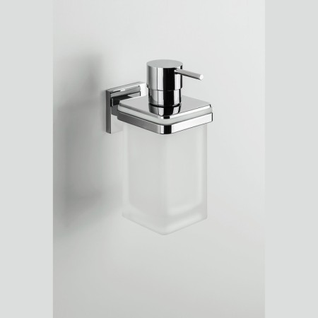 COLOMBO ACCESSORI BAGNO BASIC Q DISPENSER SAPONE IN VETRO A MURO