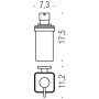 COLOMBO ACCESSORI BAGNO BASIC Q DISPENSER SAPONE IN VETRO A MURO