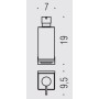 COLOMBO ACCESSORI BAGNO LOOK DISPENSER SAPONE LIQUIDO DA MURO