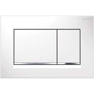 GEBERIT SIGMA 30 PLACCA BIANCA-CROMO-BIANCA