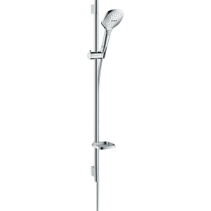 HANSGROHE RAINDANCE SELECT E SET DOCCIA 120 3JET CON ASTA DOCCIA 90 CM E PORTASAPONE BIANCO/CROMO