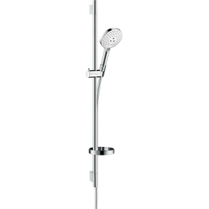 HANSGROHE RAINDANCE SELECT S SET DOCCIA 120 3JET CON ASTA DOCCIA 90 CM E PORTASAPONE BIANCO/CROMO