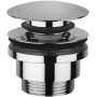 FISSORE.com PILETTA DI SCARICO UNIVERSALE CLIC-CLAC CROMATA TONDA C/TROPPO PIENO