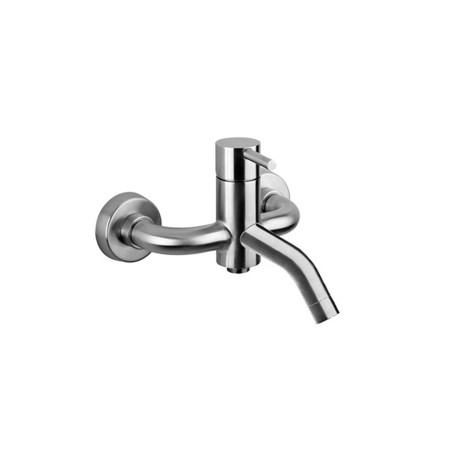 PAFFONI STEEL MISCELATORE VASCA ESTERNO S/SET DOCCIA IN ACCIAIO