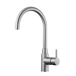 PAFFONI STEEL MISCELATORE LAVELLO CON CANNA ORIENTABILE IN ACCIAIO