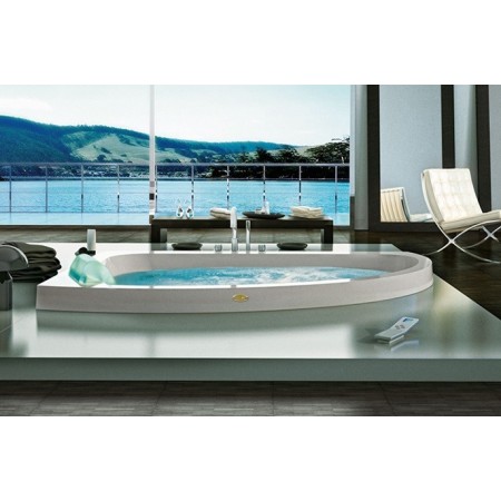 JACUZZI® AQUASOUL OFFSET 150X100X57 H cm BIANCO LUCIDA