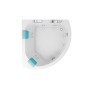 JACUZZI® AQUASOUL CORNER 155X155X57 H cm VASCA IDROMASSAGGIO BIANCO LUCIDO