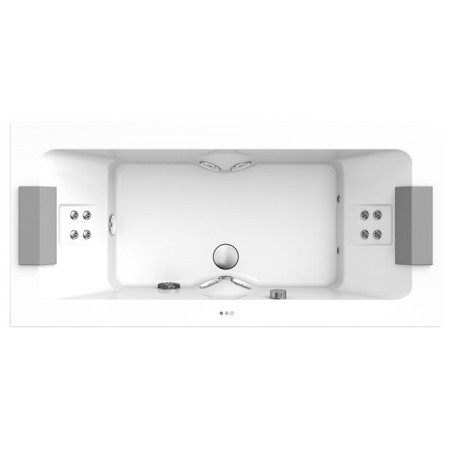 JACUZZI® SHARP DOUBLE 190X90X57H VASCA IDROMASSAGGIO BIANCO LUCIDO