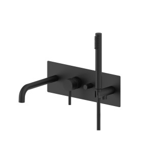 PAFFONI LIGHT MISCELATORE INCASSO VASCA/DOCCIA NERO OPACO