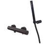 PAFFONI LIGHT MISCELATORE DOCCIA ESTERNO C/SET DOCCIA NERO OPACO