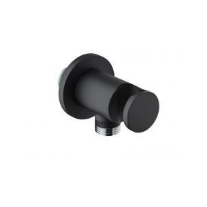 PAFFONI SUPPORTO INCASSO TONDO C/PRESA ACQUA INCORPORATA NERO OPACO